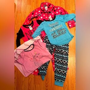 6-7 size Girls pajama set bundle